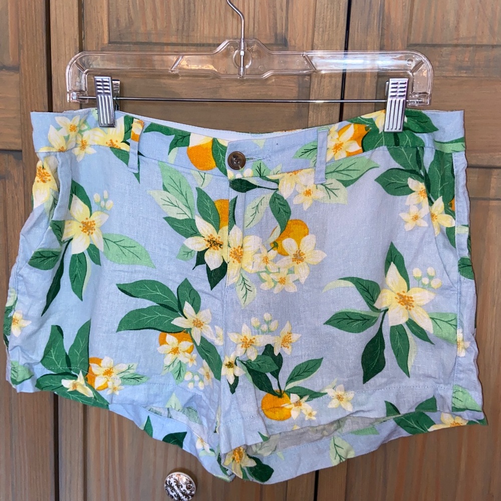 Old Navy Linen Floral Shorts